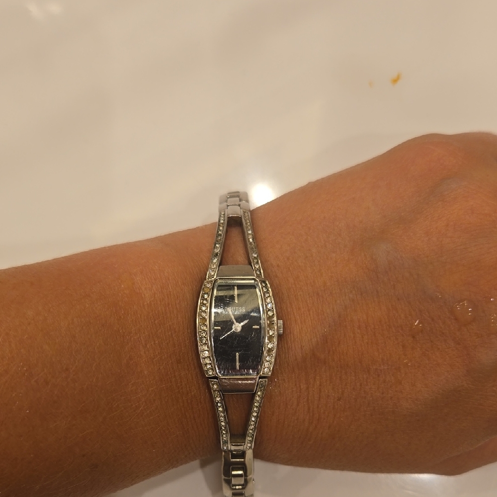 Guess Silver and Black Women's Watch